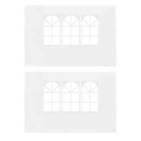 Party Tent Sidewall 2 pcs with Window PE White