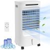 HOMCOM 29" Evaporative Air Cooler with Ice Packs, 3-In-1 Ice Cooling Fan, Portable Swamp Cooler with 2.6 Gal Water Tank, Timer, Oscillating, Remote, f