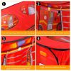 Kids Play Tent Foldable Pop Up Fire Truck Tent Portable Children Baby Play House W/ Carry Bag For Indoor Outdoor Use