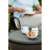 Resin Outdoor Patio Cool Bar with 7.5 Gallon Beverage Cooler, Rattan Look Brown Finish