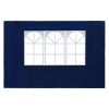 Party Tent Sidewall 2 pcs with Window PE Blue