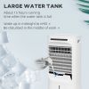 HOMCOM 29" Evaporative Air Cooler with Ice Packs, 3-In-1 Ice Cooling Fan, Portable Swamp Cooler with 2.6 Gal Water Tank, Timer, Oscillating, Remote, f
