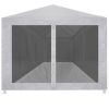 Party Tent with 8 Mesh Sidewalls 29.5' x 9.8'