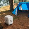 Outsunny Portable Toilet for Adults 5.8 Gallon, Porta Potty with Level Indicator, T-Type Water Outlets and Anti-Leak Handle Pump for Camping, Boating,