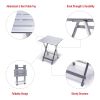 SUNNYFEEL Folding Camping Table - Lightweight Aluminum Portable Picnic Table, 18.5x18.5x24.5 Inch for Cooking, Beach, Hiking, Travel, Fishing, BBQ, In