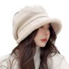 Fleece Lined Beret for Women Fleece Bucket Hat Painter Hat