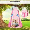 2-in-1 40 Inch Kids Hanging Chair Detachable Swing Tent
