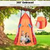 2-in-1 40 Inch Kids Hanging Chair Detachable Swing Tent
