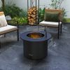 Outsunny 2-in-1 Smokeless Fire Pit, BBQ Grill, 25" Portable Wood Burning Firepit with Cooking Grate, Ash Tray & Poker, Low Smoke Camping Bonfire Stove